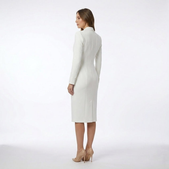 Ava | Women's Double-Breasted Tailored Midi Dress