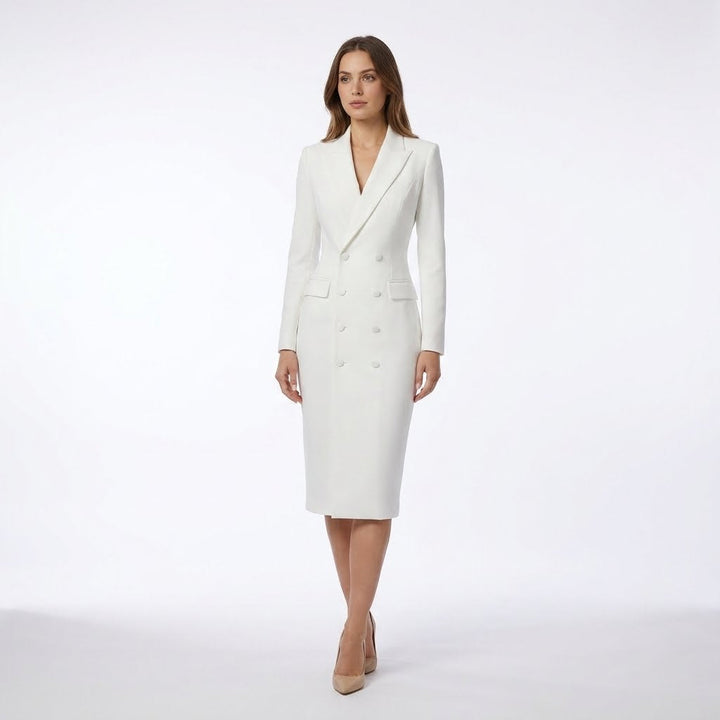 Ava | Women's Double-Breasted Tailored Midi Dress