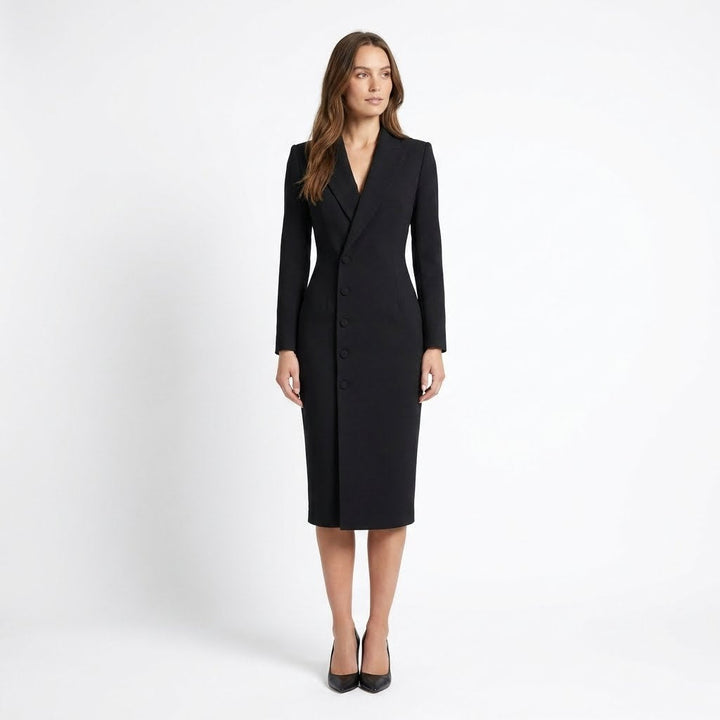 Ava | Women's Double-Breasted Tailored Midi Dress