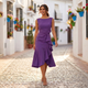 Birgitta | Women's Sleeveless Pleated Midi Dress with Knot Waist and Flared Skirt - image 6