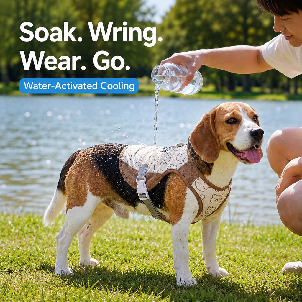 Ermioni | Water-Activated Dog Cooling Sun Vest for Summer Walks, Camping & Outdoor Heat Relief - image 2
