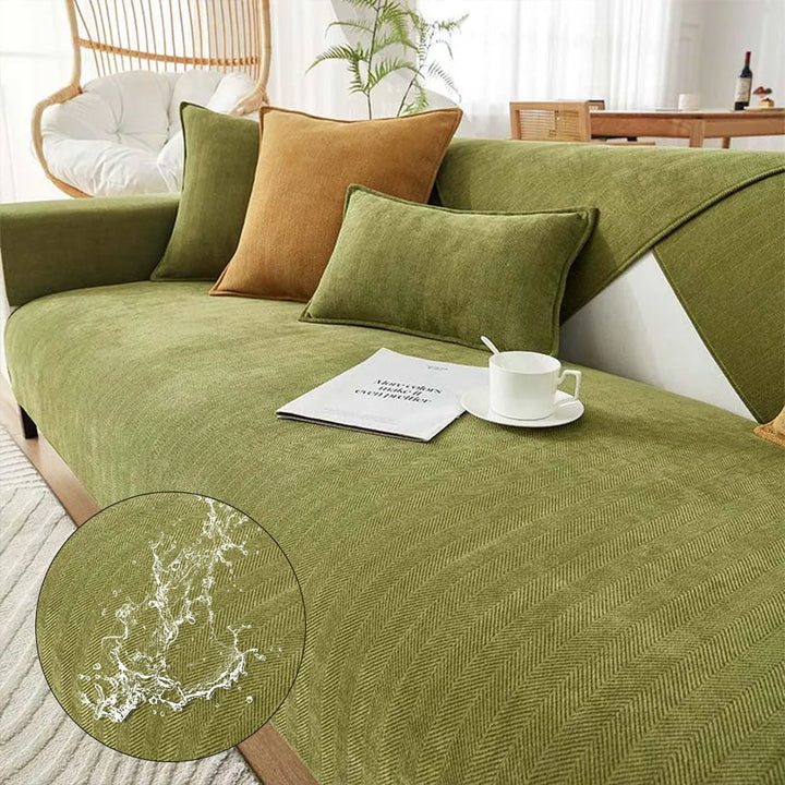 Bombo | Waterproof Herringbone Chenille Couch Cover - image 1