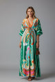 Filippa | Women's Bohemian Maxi Dress with V-Neck and Short Sleeves - image 2