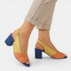 Solenne | Women's Colourblock Slingback Block Heel Sandals