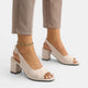 Solenne | Women's Colourblock Slingback Block Heel Sandals