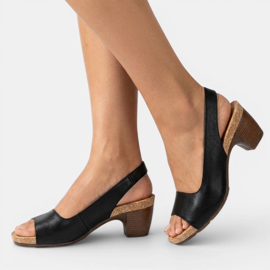 Tamara | Women's Peep-Toe Slingback Block Heel Sandals