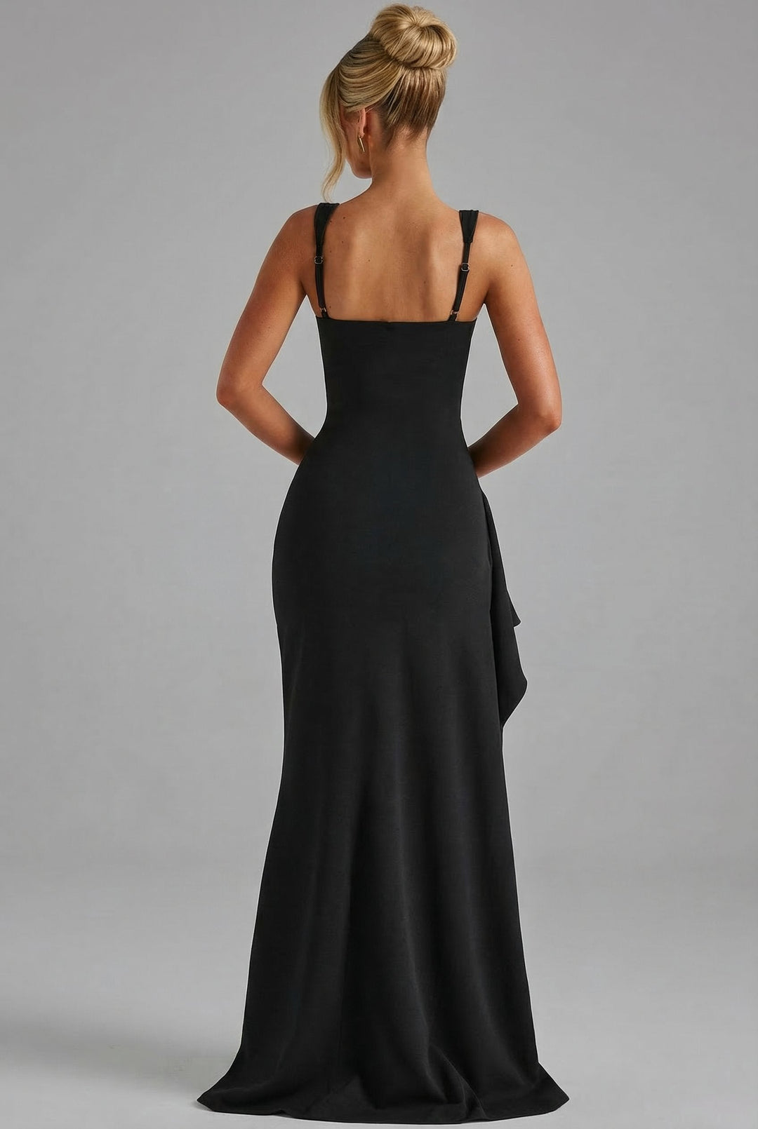 Odette | Women's Open-Back Bodycon Slip Maxi Dress with Leg Split