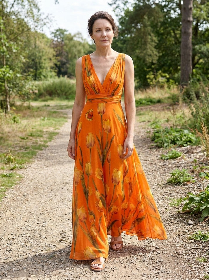 Florinda | Women's Floral Wrap Maxi Dress